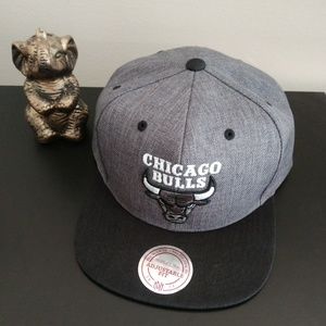 Chicago Bull Gray NBA SnapBack-Mitchell & Ness